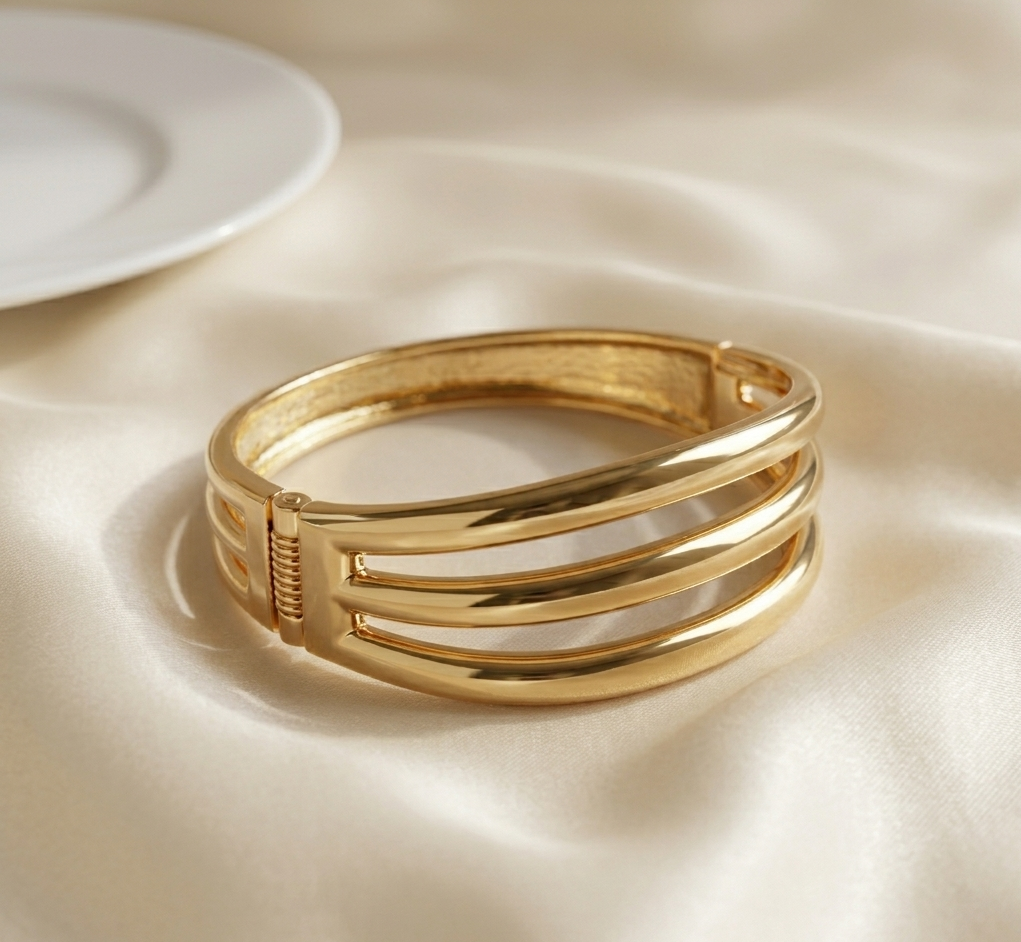 Gold Layered Cuff Bracelet