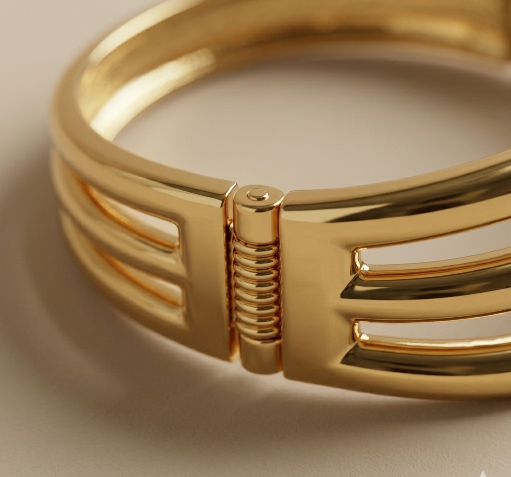 Gold Layered Cuff Bracelet product view 4