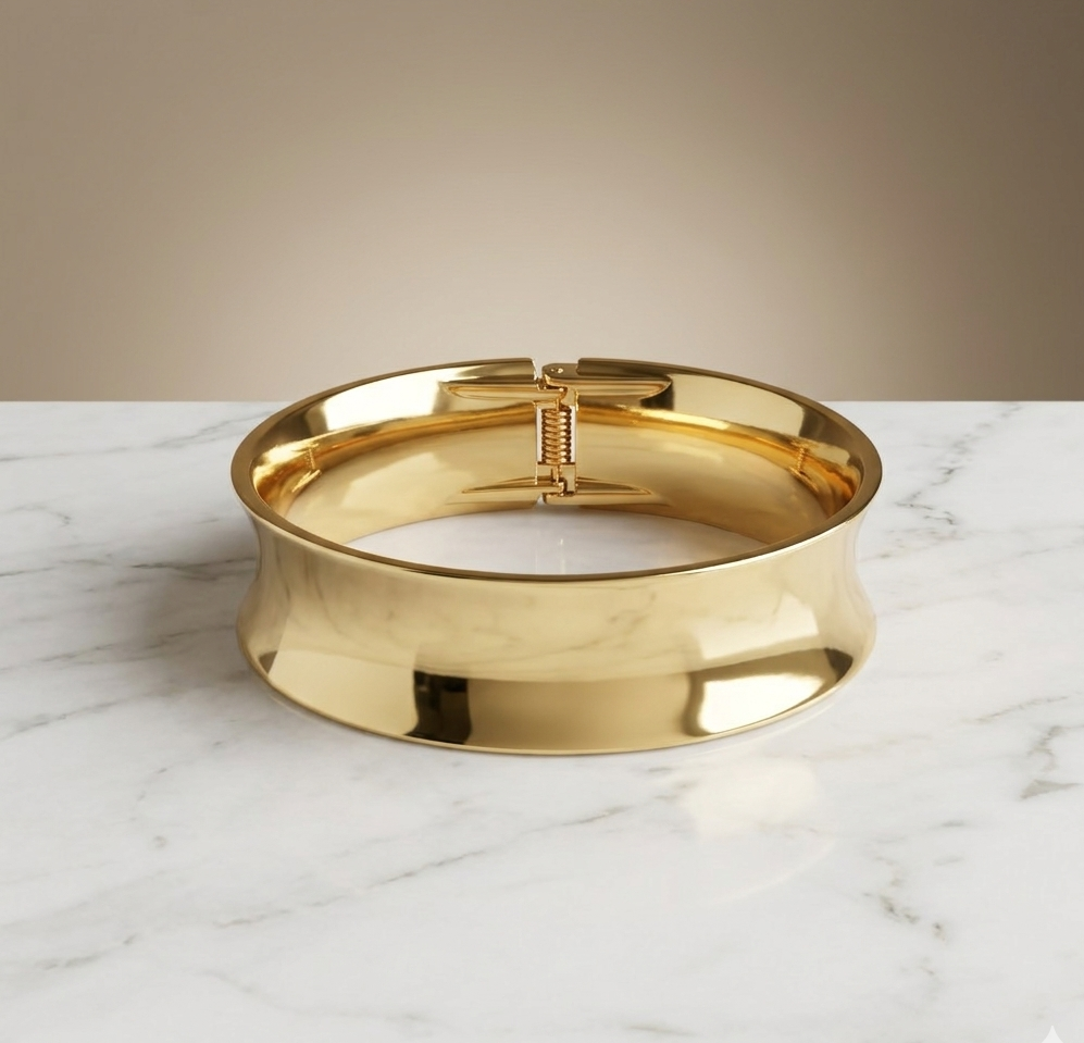Bold Gold Cuff Bracelet – Minimal Luxe Bangle